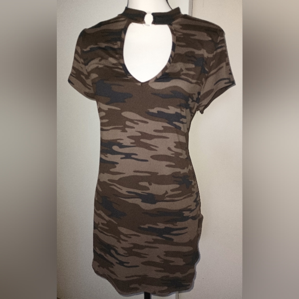 Brown Tan Bodycon Mini Dress